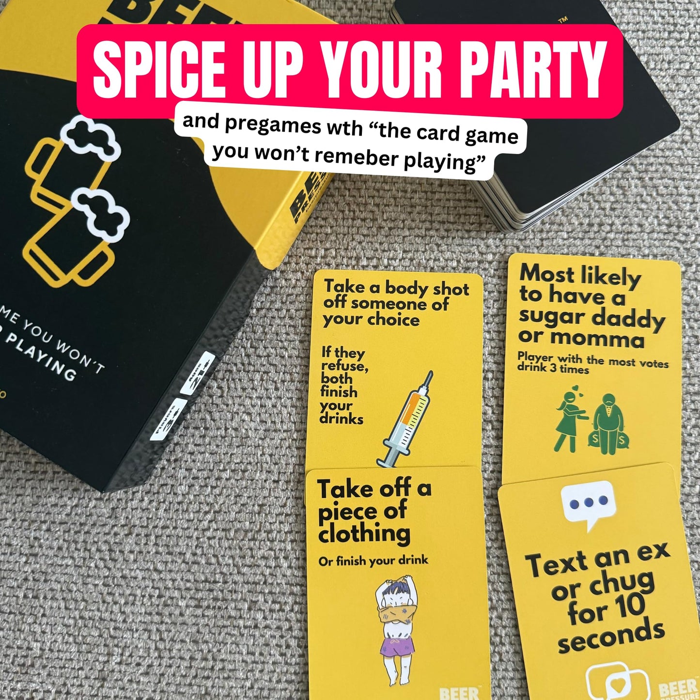 Beer Pressure: Drinking Card Game for Parties, Pre-Games & Game Nights