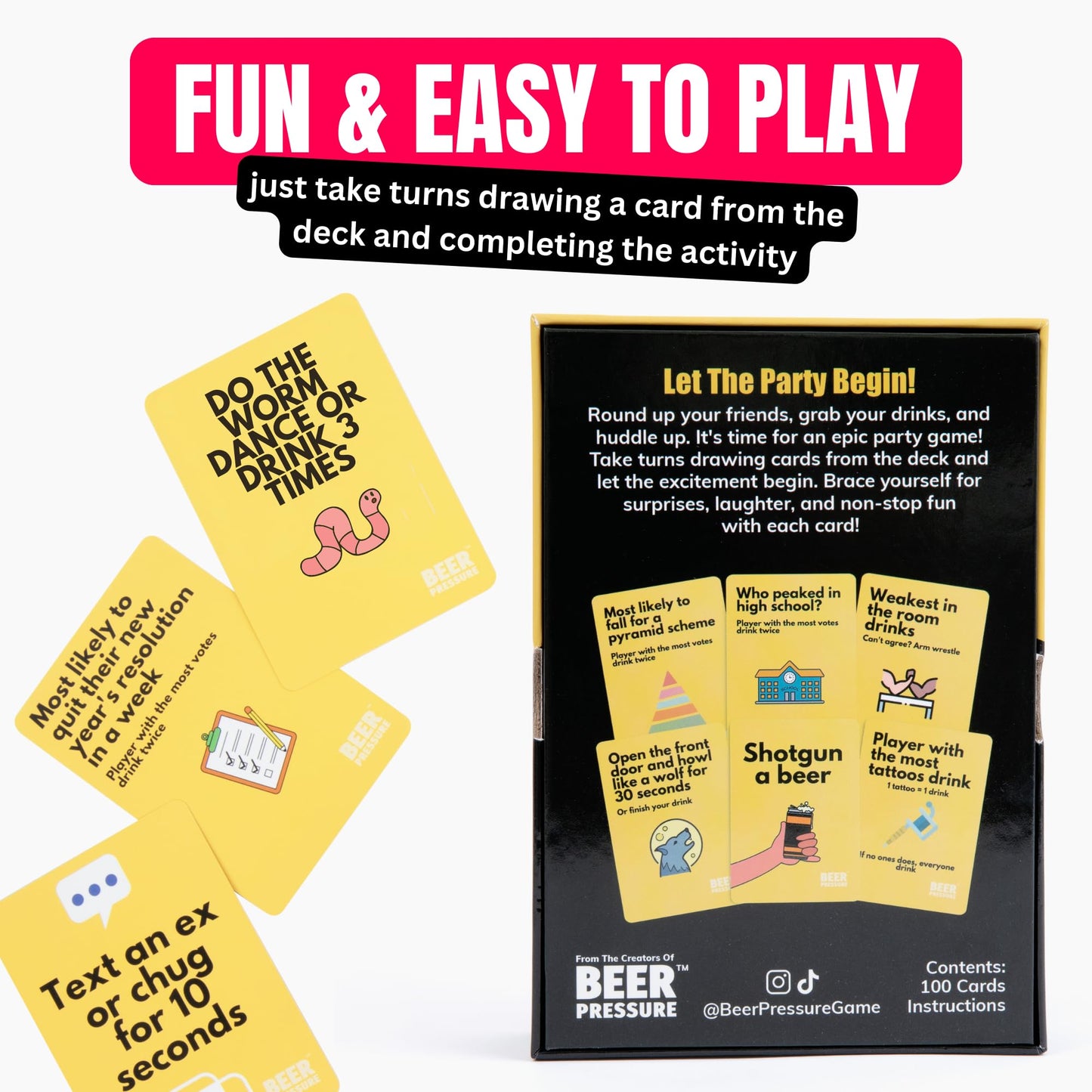 Beer Pressure: Drinking Card Game for Parties, Pre-Games & Game Nights