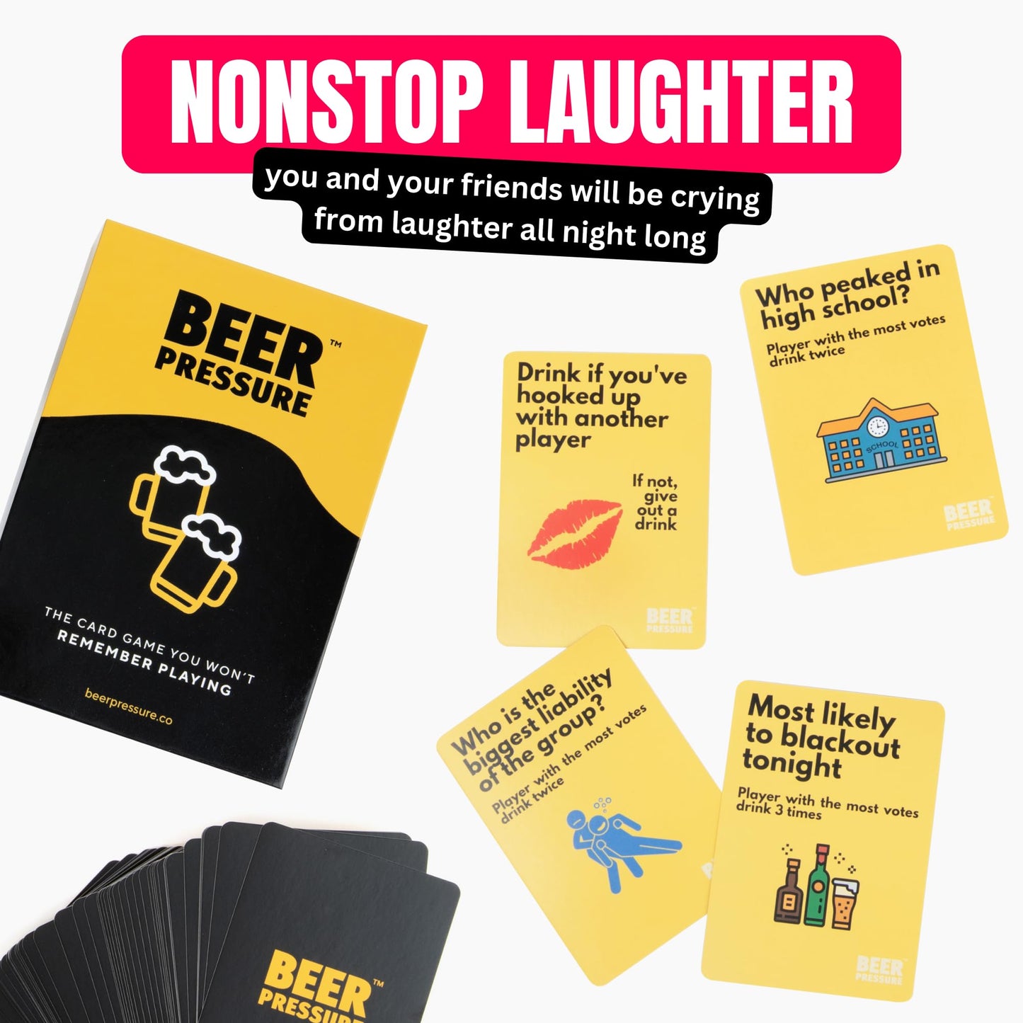 Beer Pressure: Drinking Card Game for Parties, Pre-Games & Game Nights