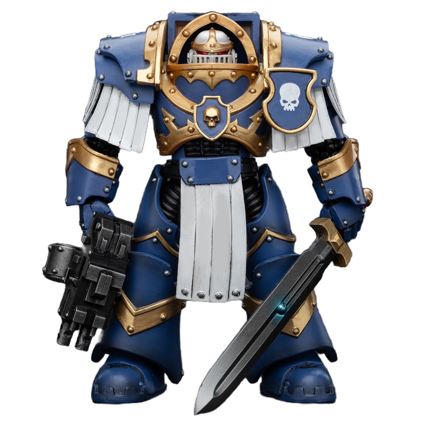 BEERISE JOYTOY 1/18 Ultramarines Cataphractii Sergeant Figure with Power Sword – 5-inch Collectible | Age 15+