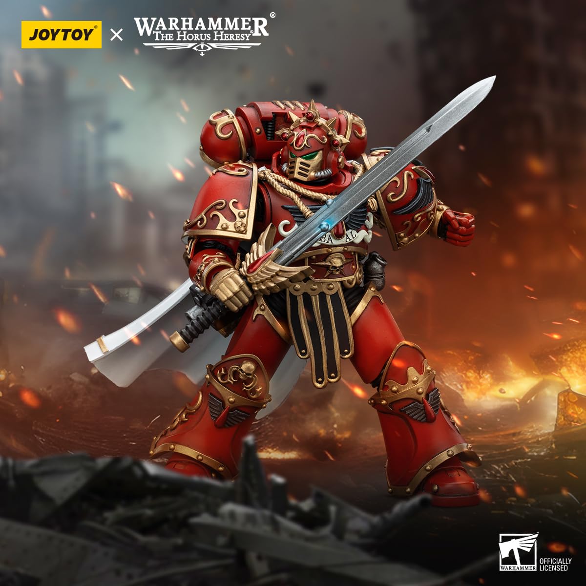BEERISE JOYTOY 1/18 Warhammer Blood Angels Praetor with Paragon Blade – 6-inch Collectible Figure