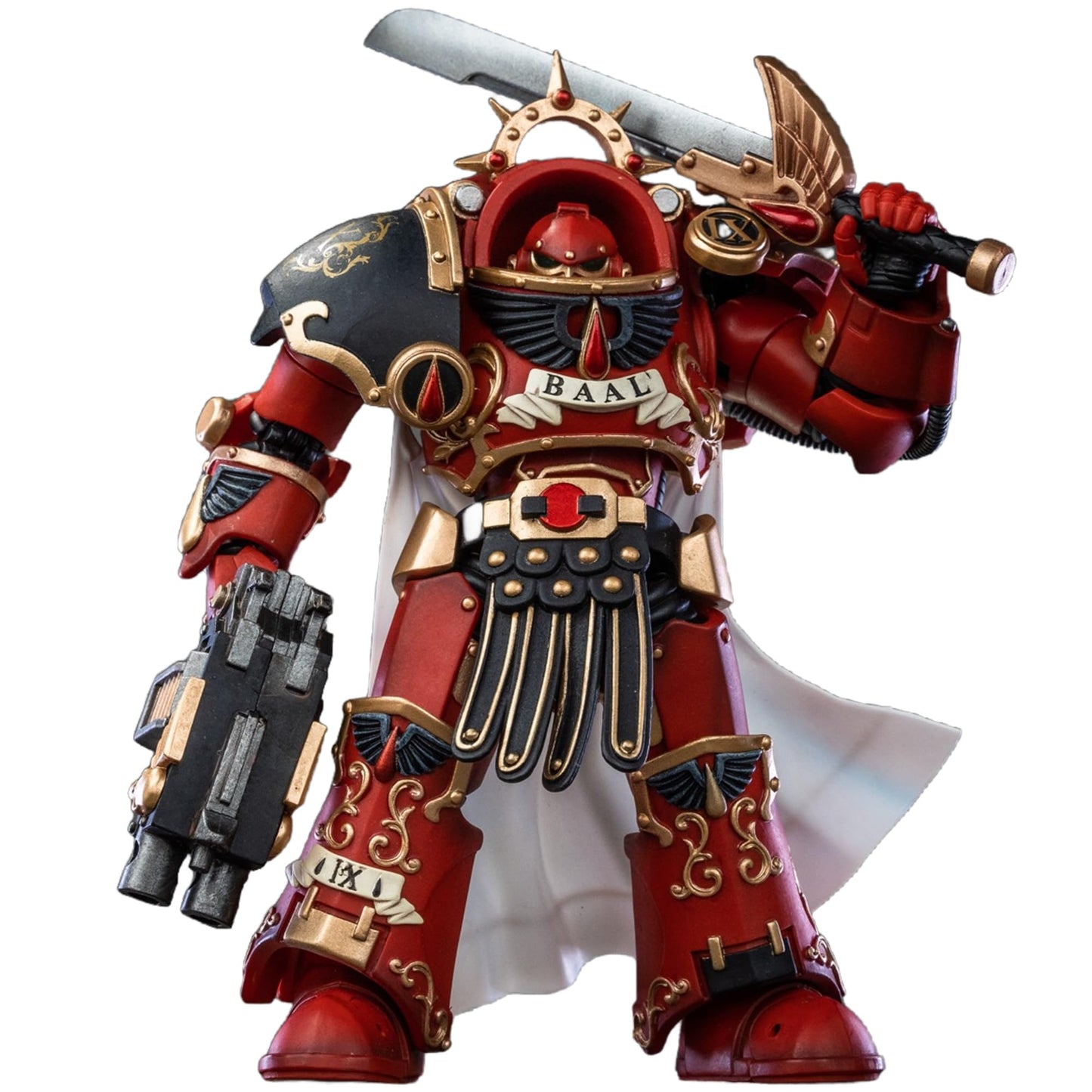 BEERISE JOYTOY 1/18 Warhammer Blood Angels Praetor in Tartaros Armour – 6-Inch Collectible Figure