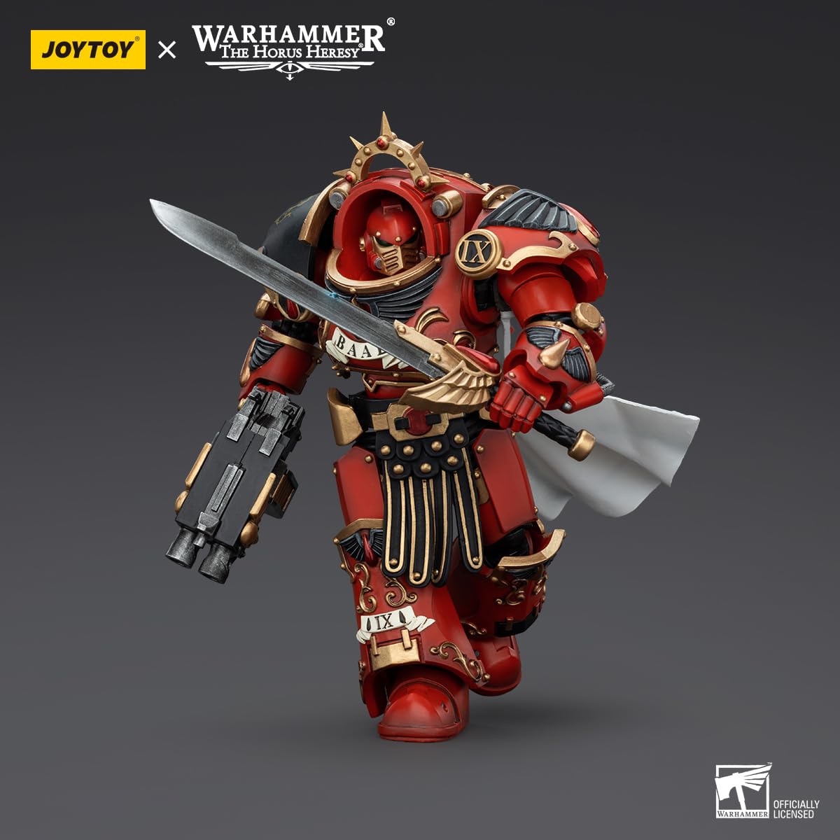 BEERISE JOYTOY 1/18 Warhammer Blood Angels Praetor in Tartaros Armour – 6-Inch Collectible Figure