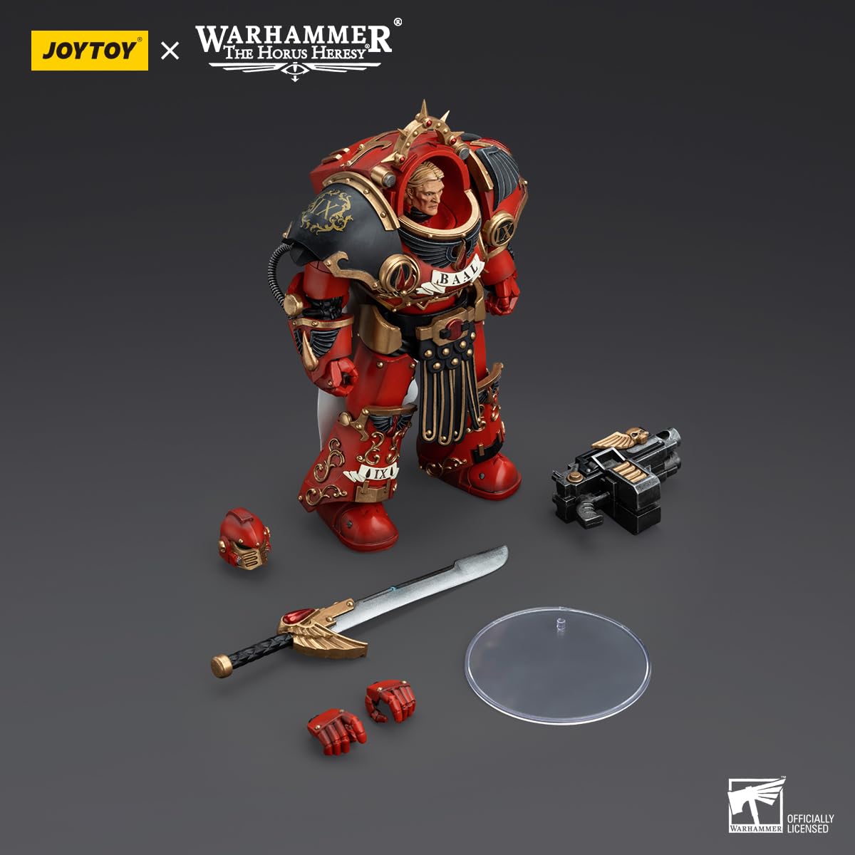 BEERISE JOYTOY 1/18 Warhammer Blood Angels Praetor in Tartaros Armour – 6-Inch Collectible Figure