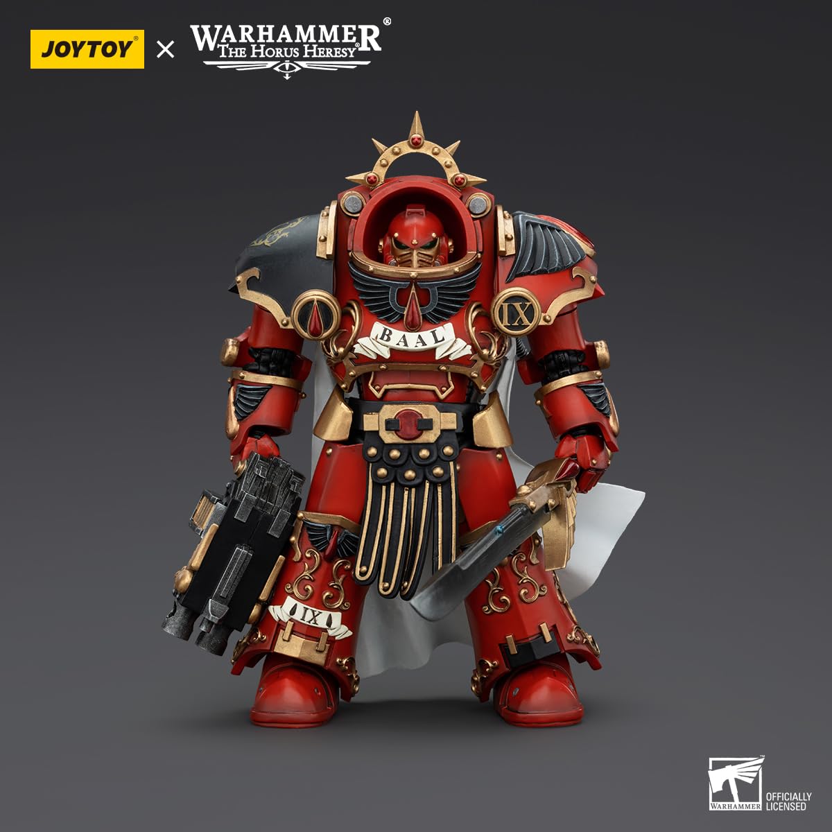 BEERISE JOYTOY 1/18 Warhammer Blood Angels Praetor in Tartaros Armour – 6-Inch Collectible Figure