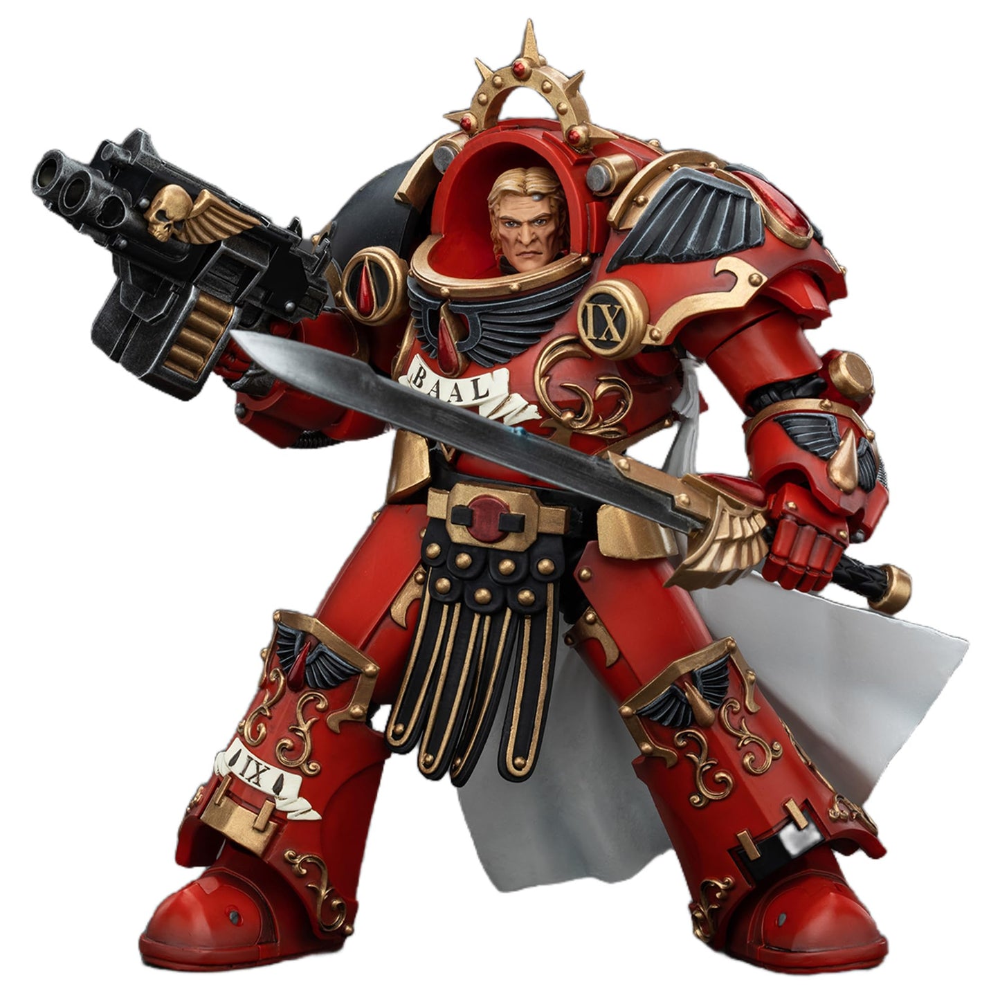 BEERISE JOYTOY 1/18 Warhammer Blood Angels Praetor in Tartaros Armour – 6-Inch Collectible Figure