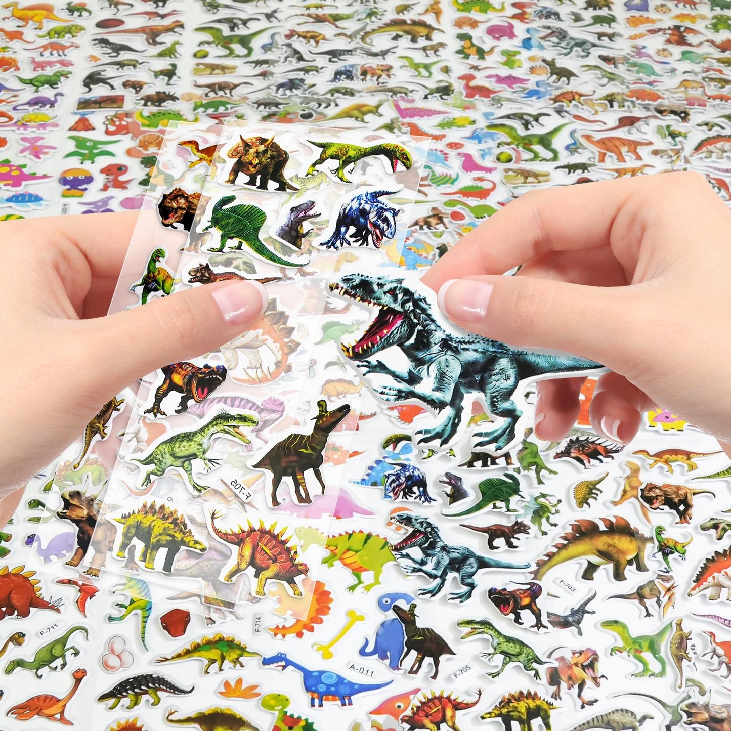 Beestech 24 Sheets Dinosaur Stickers – 450+ Dinos for Kids, Rewards & Party Favors