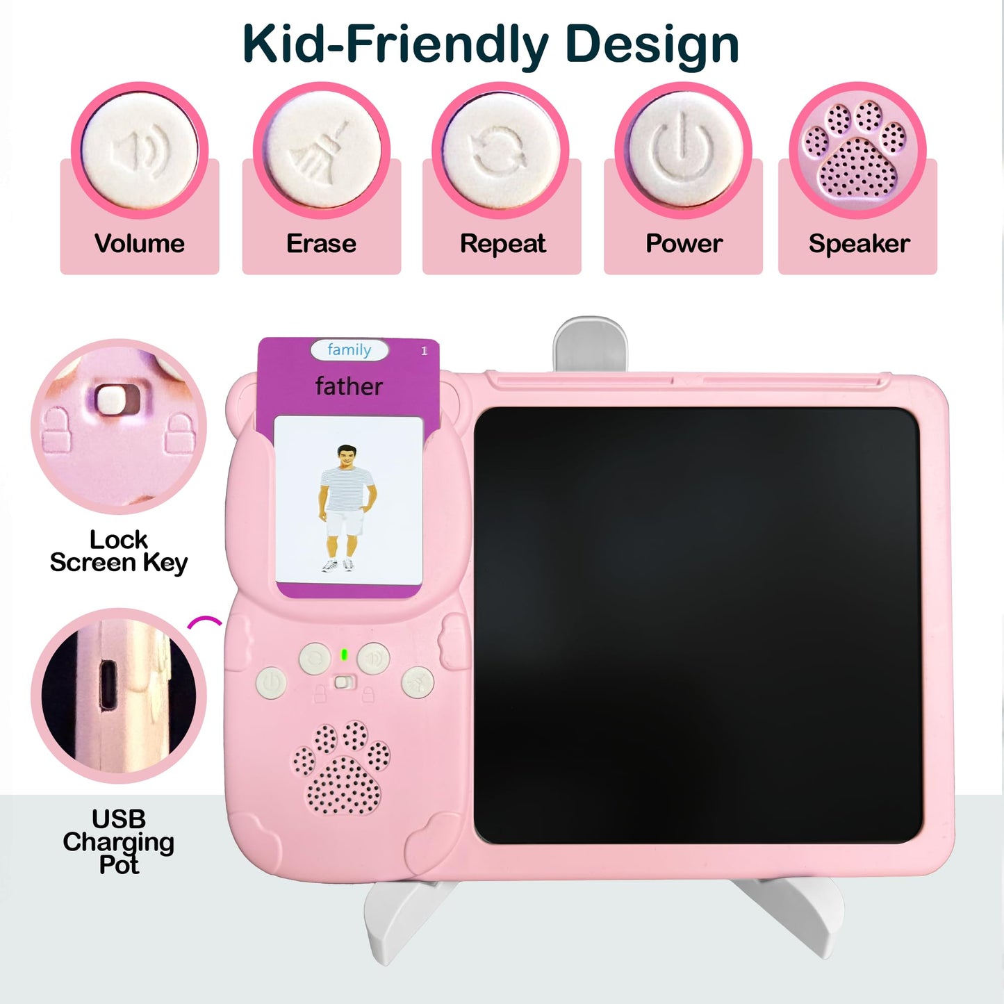 Beetifulie Spanish & English Talking Flash Cards for Toddlers — LCD Tablet & 510 Sight Words