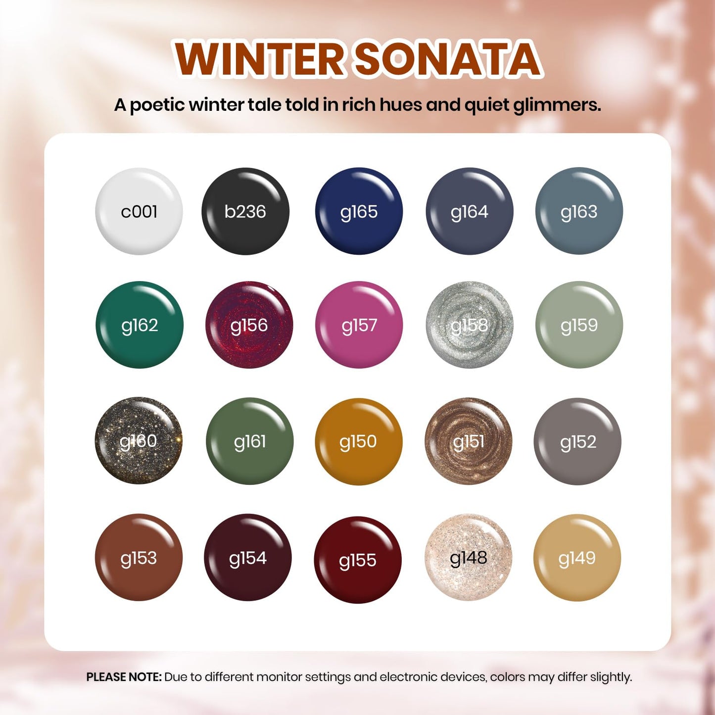 Beetles Gel Polish Sonata – 20-Color Fall Collection Kit (Soak Off UV/LED)