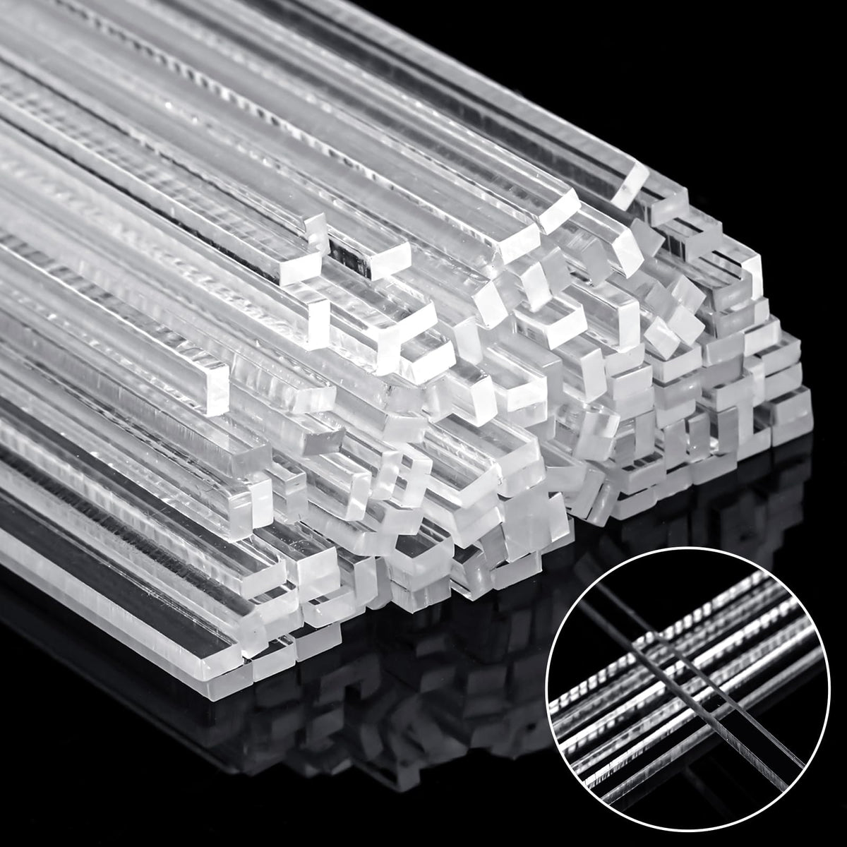 Beeveer 100 Pcs Flat Clear Sticks for Cake Toppers – 7.87 Inch Acrylic Candy Lollipop Rods