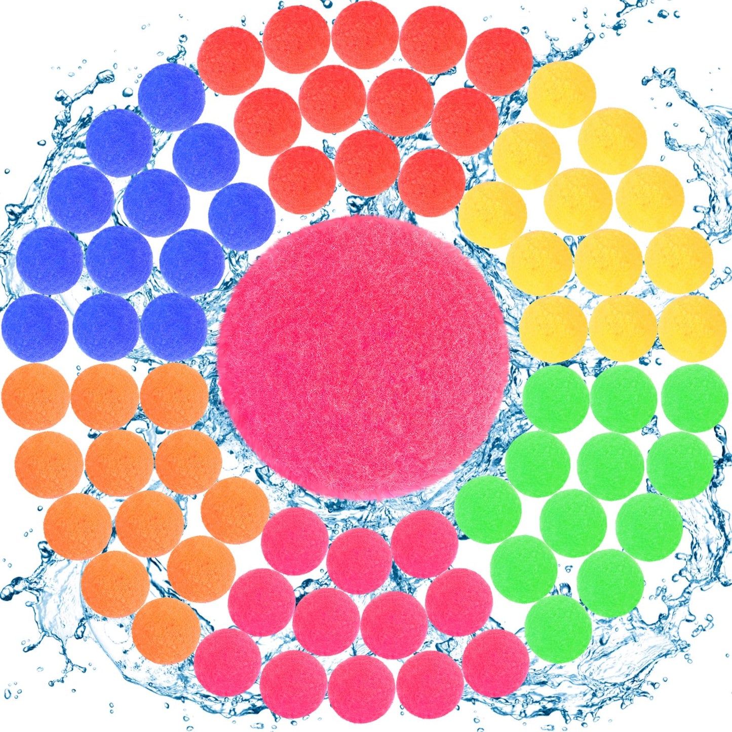 BEFANS 90 Pcs Reusable Water Balls – Colorful Pool & Backyard Fun