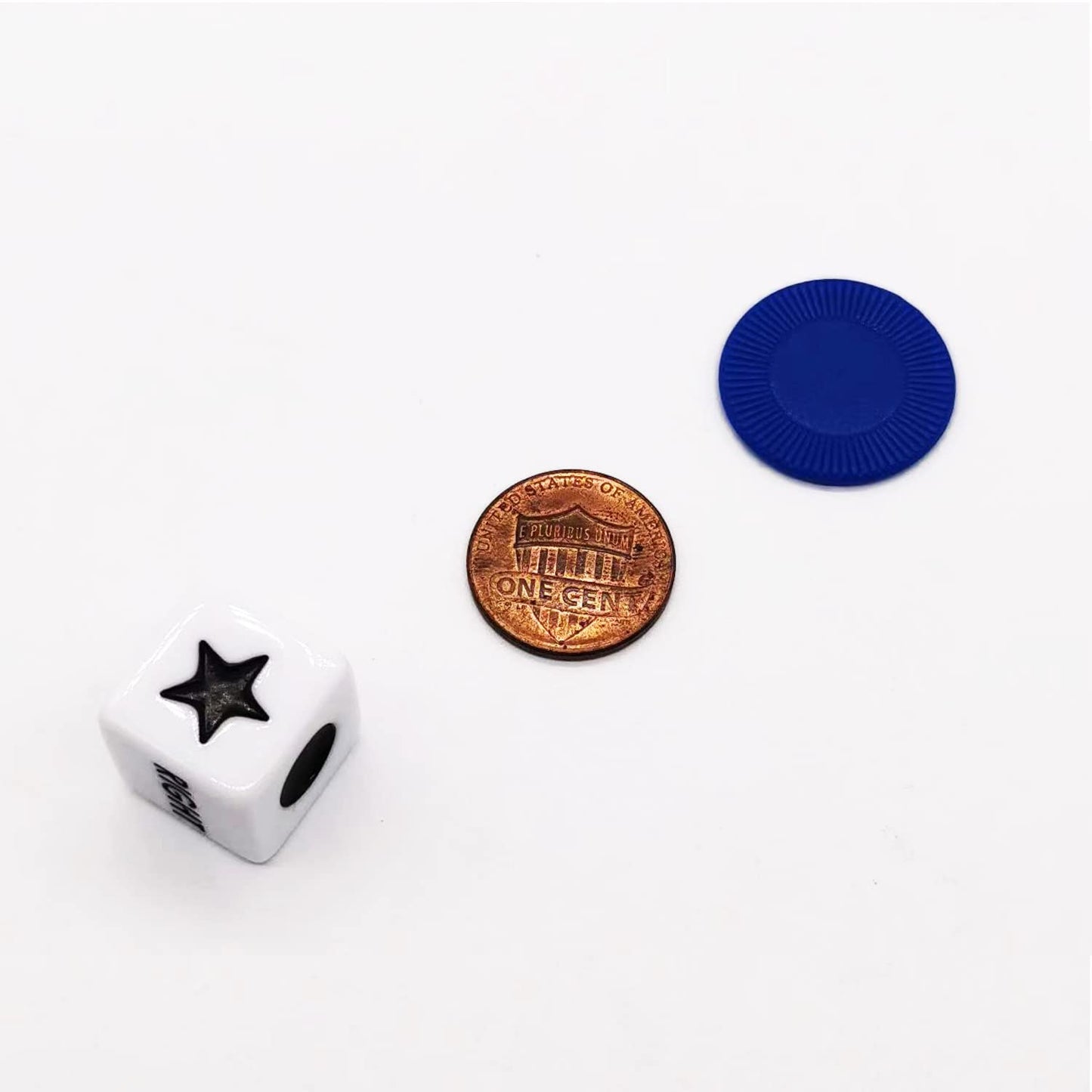 Befantasway Right Left Center Dice Game Set – 3 Dice & 36 Blue Chips