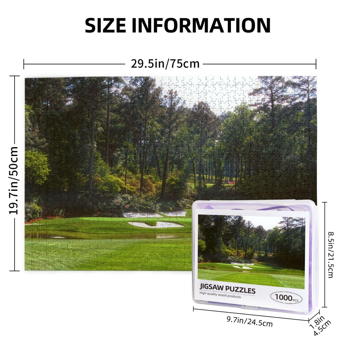 Befodam Augusta National Golf Jigsaw 1000-Piece Puzzle | Scenic Series 19.7 x 29.5 Inches