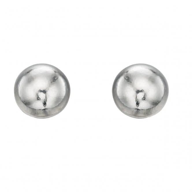 Beginnings Sterling Silver A017 Plain Ball Stud Earrings