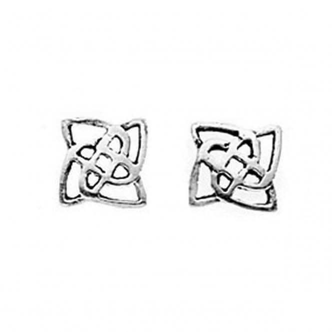 Beginnings Sterling Silver A170 Celtic Square Stud Earrings