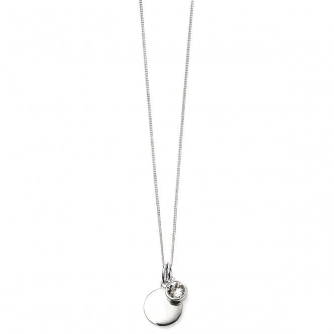 Beginnings Sterling Silver April Birth Stone Pendant P4593