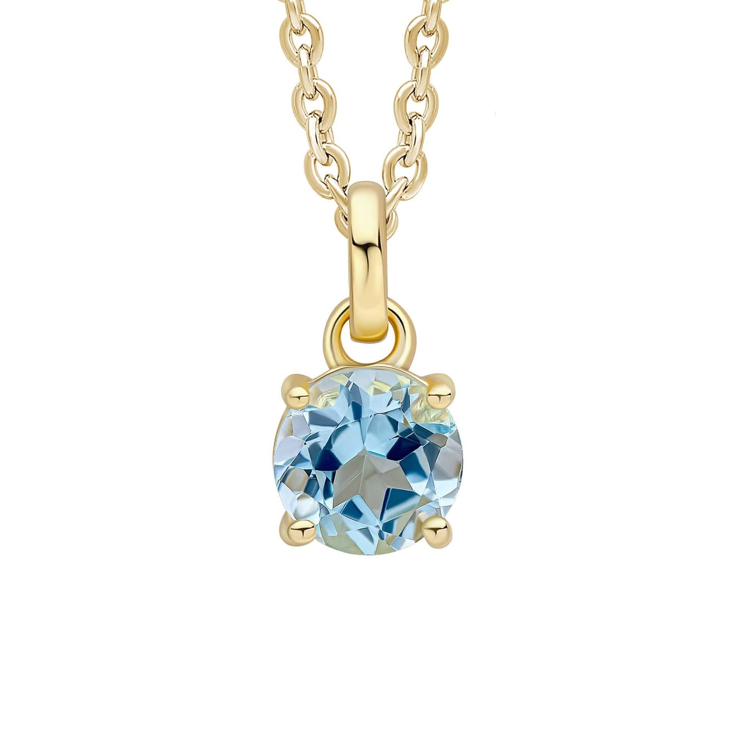 Beginnings Sterling Silver Blue Topaz Blue Pendant P5458T