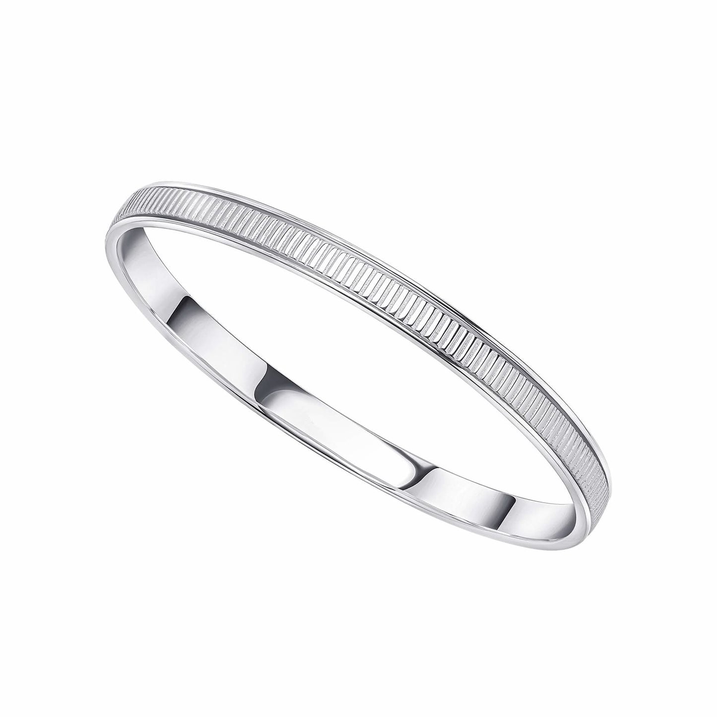 Beginnings Sterling Silver Ridged Spinner Bangle 5526