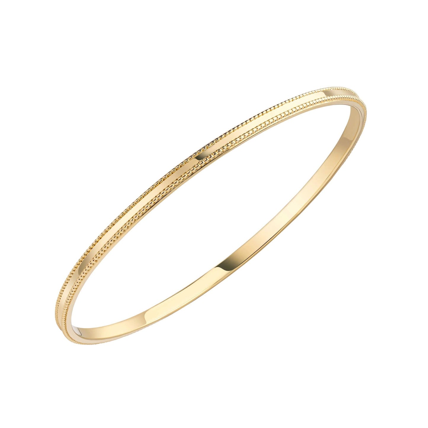 Beginnings Sterling Silver Gold Plated Millegrain Bangle B5540