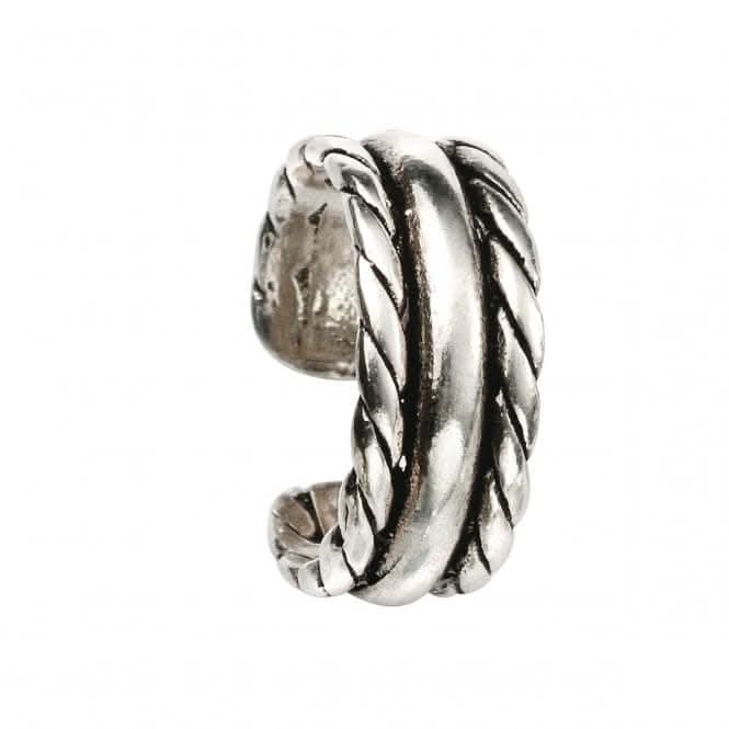 Beginnings Sterling Silver C166 Three Band Rope Plain Ear Cuff