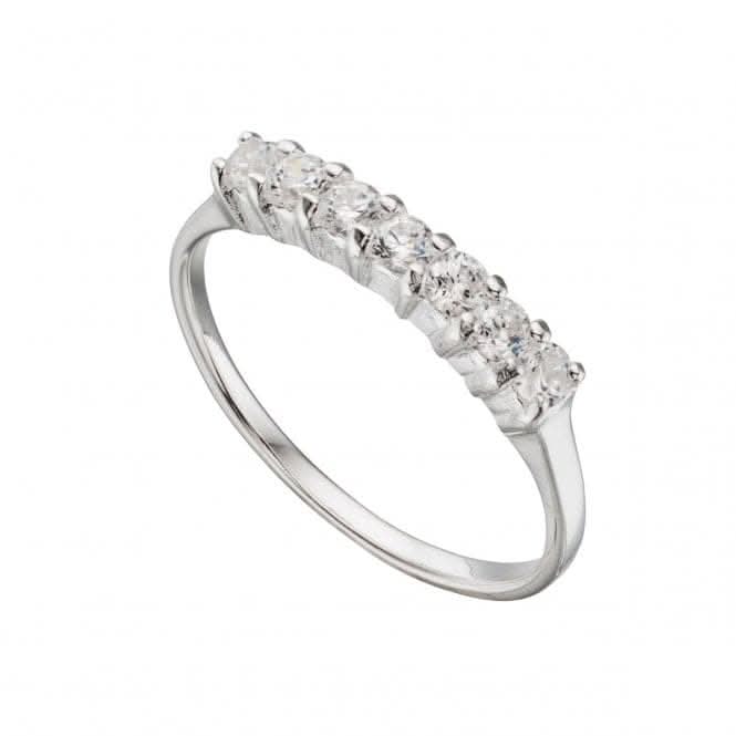 Beginnings  Sterling Silver Cubic Zirconia 7 Stone Eternty Ring R689C