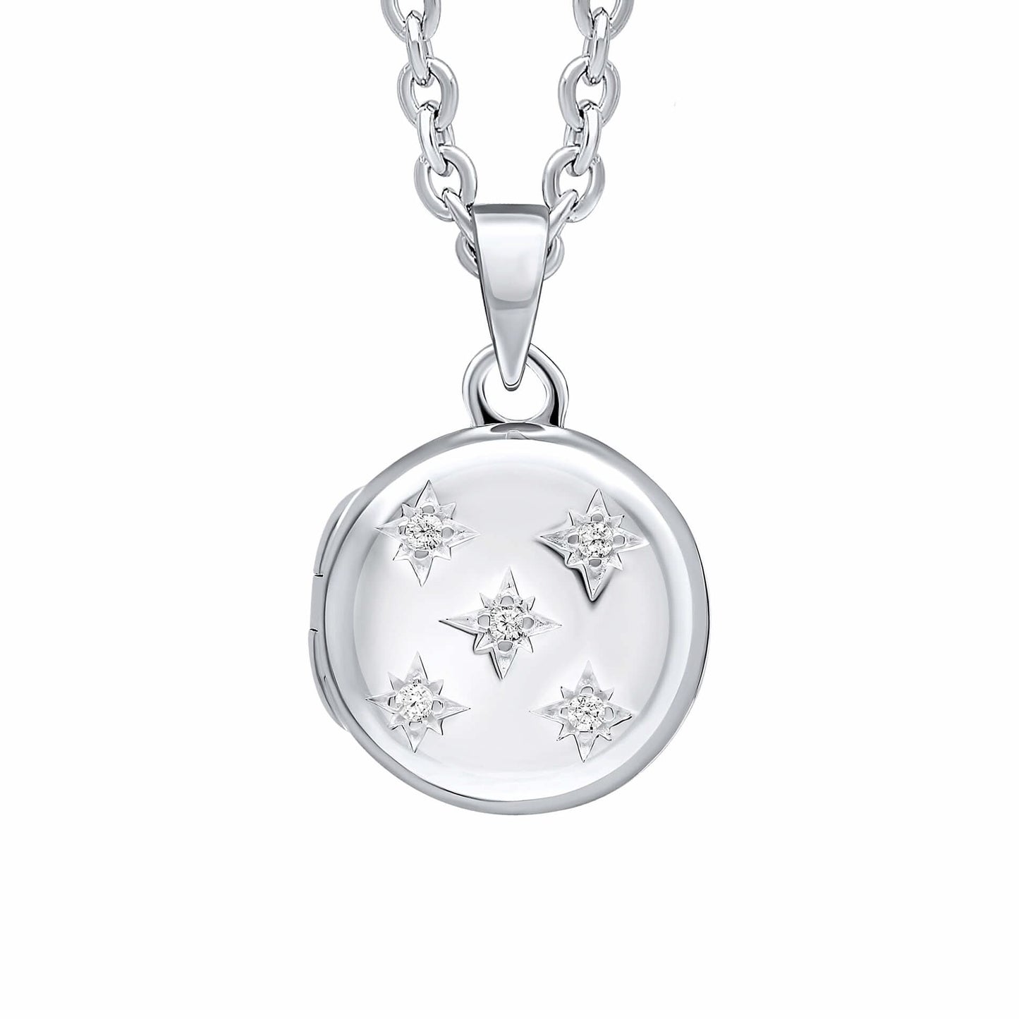 Beginnings Sterling Silver Cubic Zirconia White Pendant P5440C