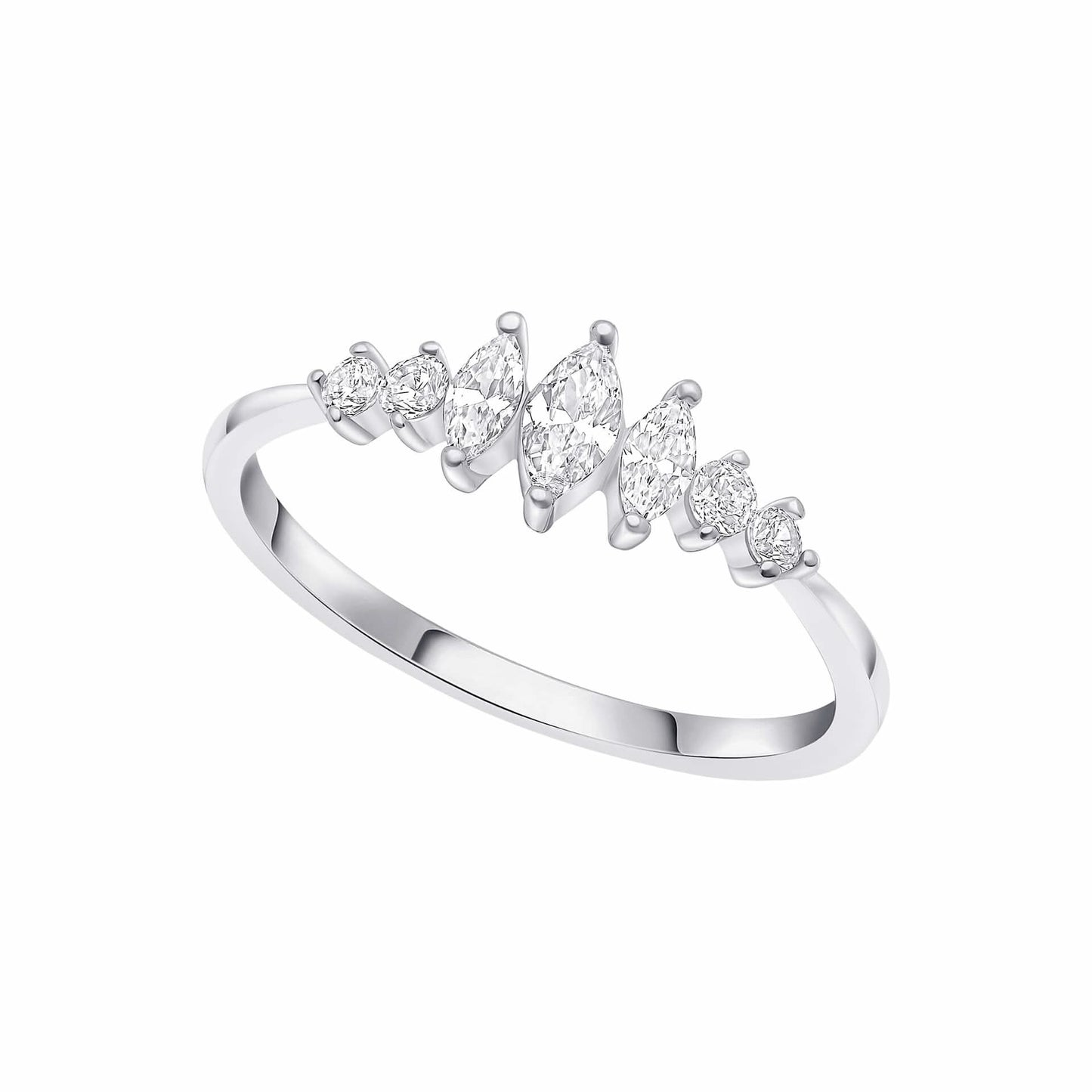 Beginnings Sterling Silver Cubic Zirconia White Ring R3893C