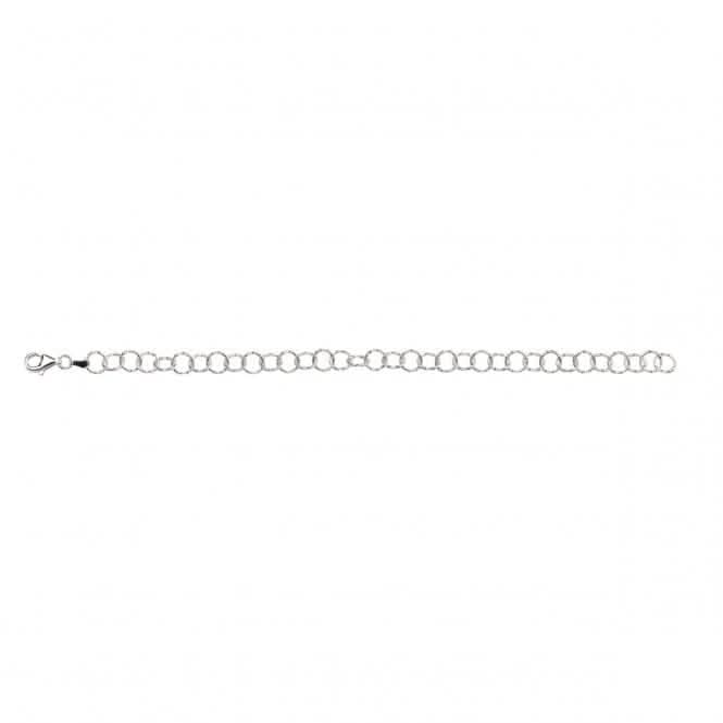 Beginnings Sterling Silver Diamond Cut Links Bracelet B4326