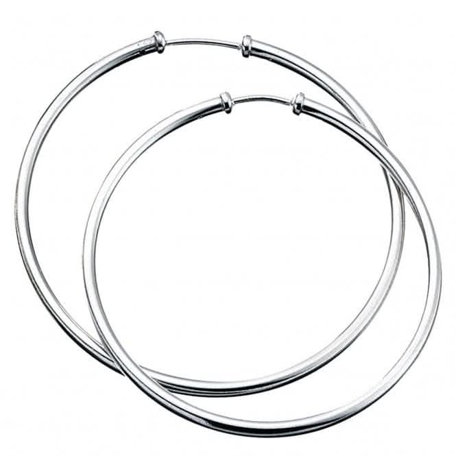 Beginnings Sterling Silver E238 Plain Hoop Earrings