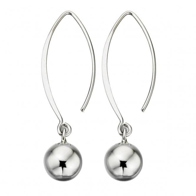 Beginnings Sterling Silver E4630 Ball Drop Hook Earrings
