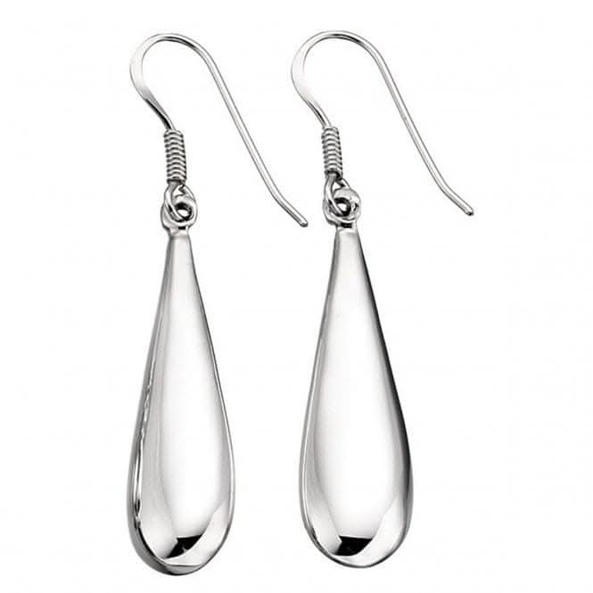 Beginnings Sterling Silver E464 Plain Drop Earrings