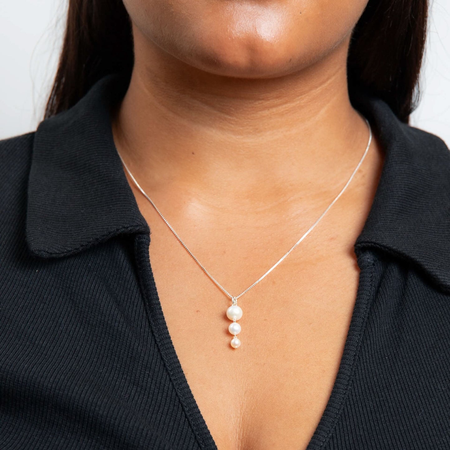 Beginnings Sterling Silver Freshwater Pearl White Pendant P5448W