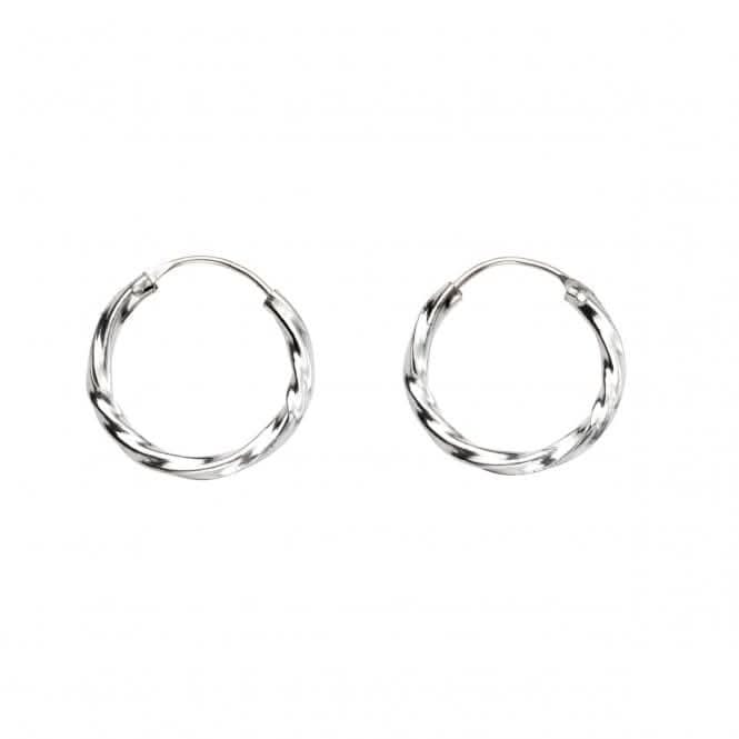 Beginnings Sterling Silver H248 Small Twisted Hoop Earrings