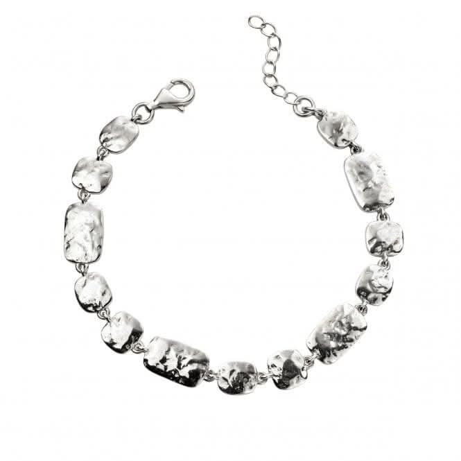 Beginnings Sterling Silver Hammered Multi Link Bracelet B5199