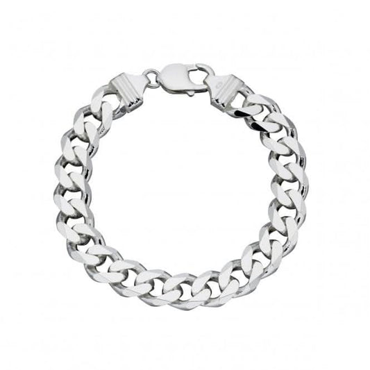 Beginnings Sterling Silver Heavyweight Diamond Cut 22cm Bracelet B5110