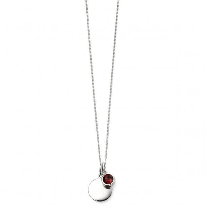 Beginnings Sterling Silver January Birth Stone Pendant P4590