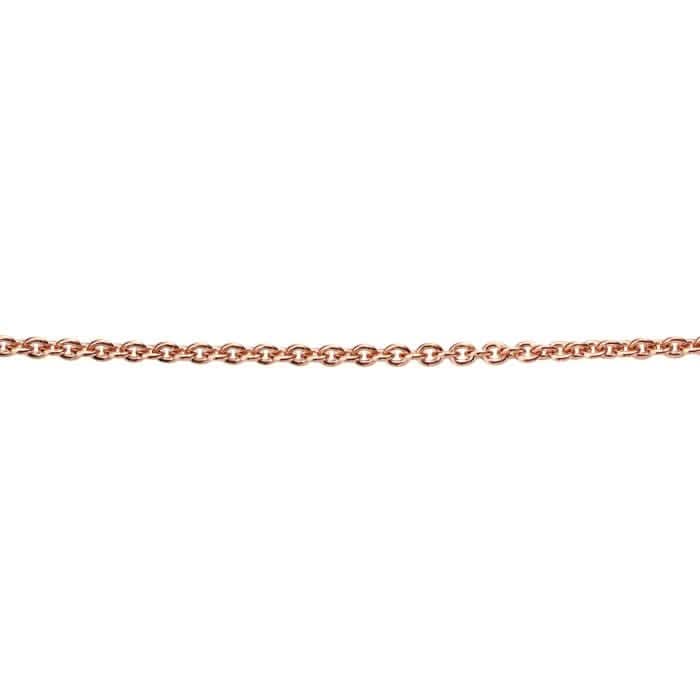 Beginnings Sterling Silver N3909 Rose Gold Curb 56+5cm Chain