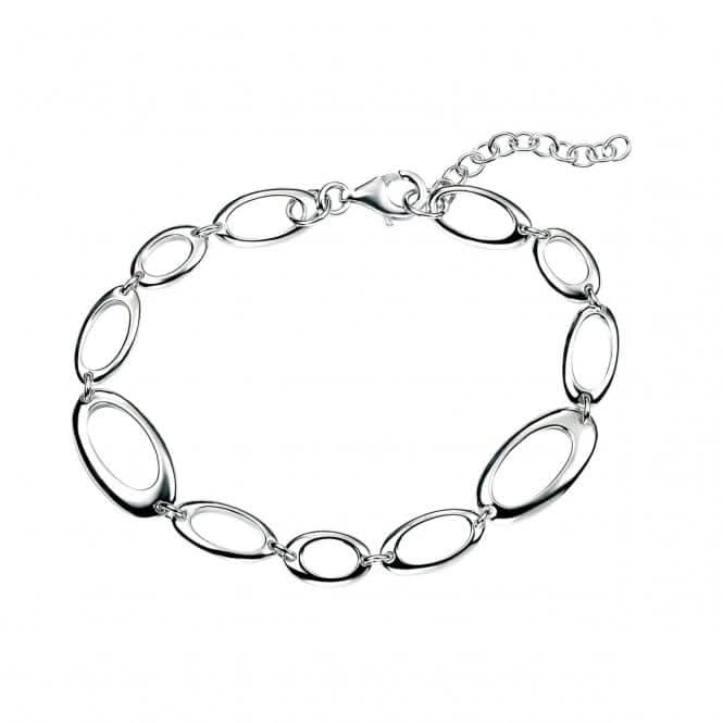 Beginnings Sterling Silver Open Oval Link 18+3cm Bracelet B3453