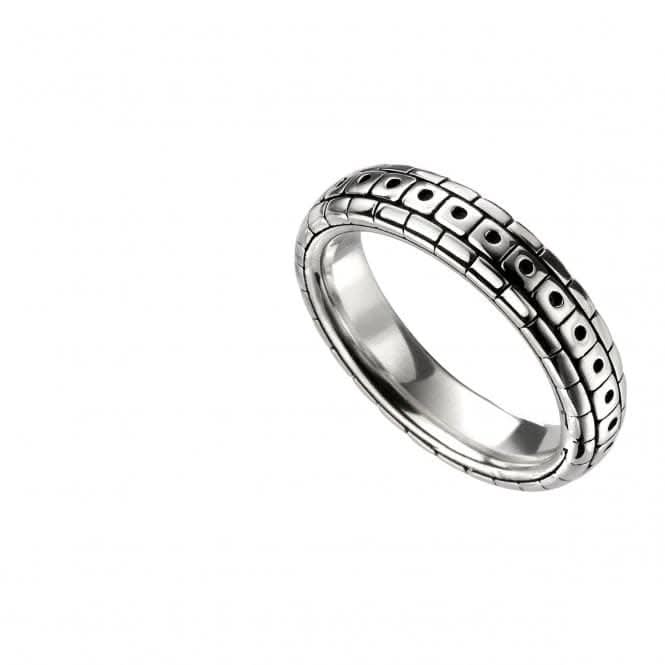 Beginnings  Sterling Silver Oxidised Pattern Ring Mens R3706