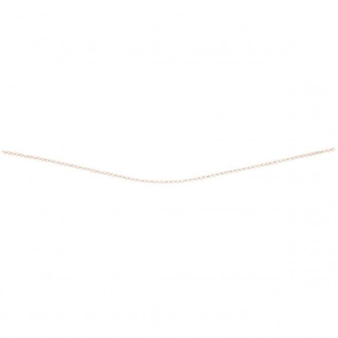 Beginnings Sterling Silver Rose Gold Plated Belcher Chain 76cm Chain N3626