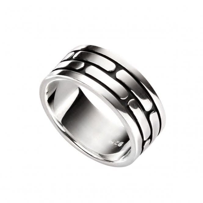 Beginnings  Sterling Silver Textured Stone Effect Ring R3484