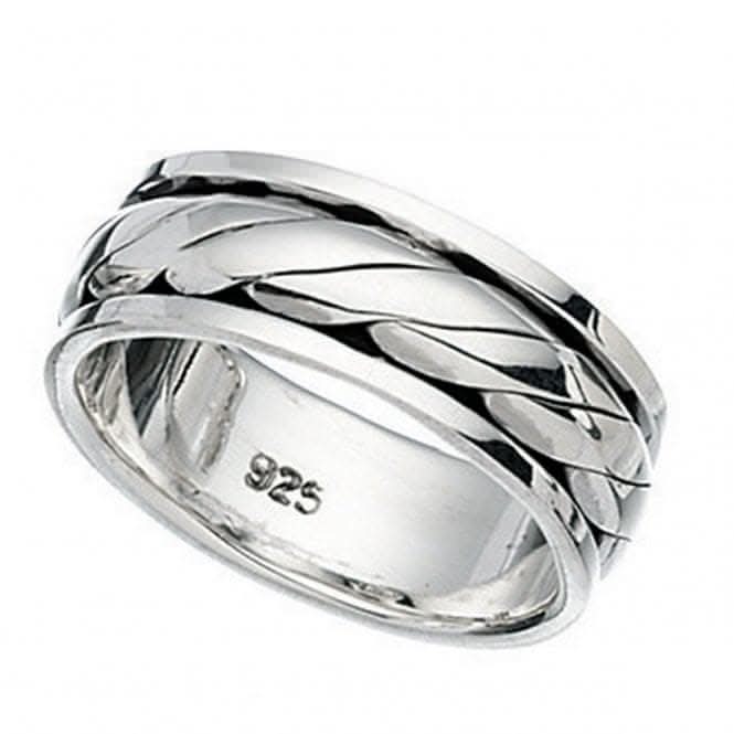 Beginnings  Sterling Silver Twist Design Spinner Ring R986