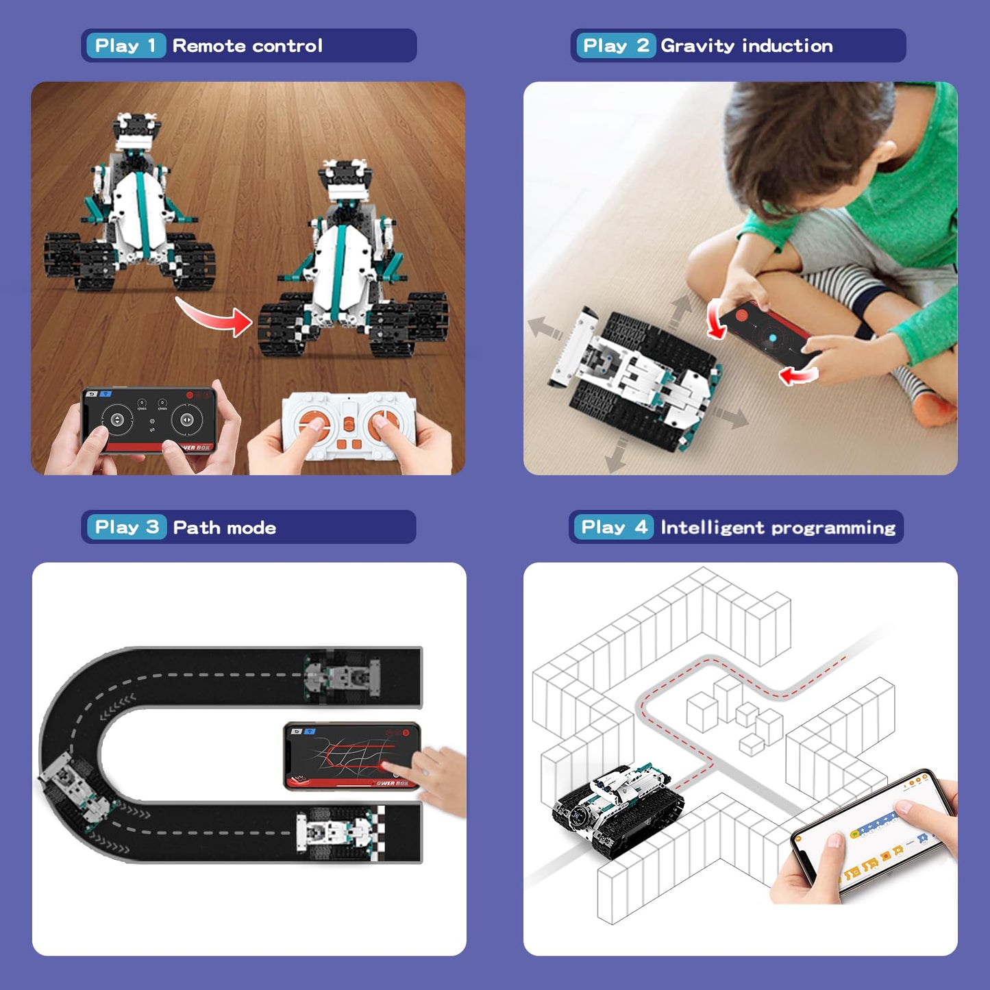 BEHOWL 13-in-1 Technique Building Blocks Set | Remote & App Controlled 550 PCS