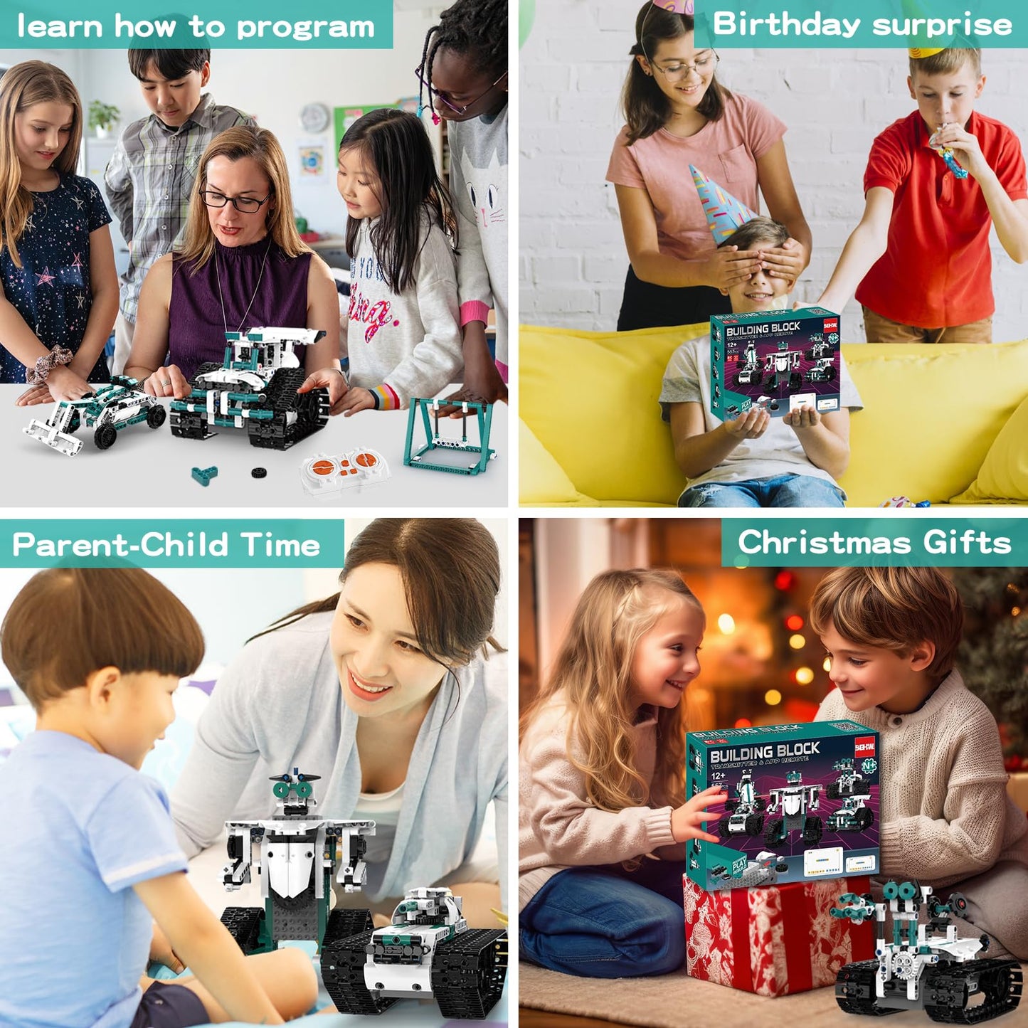 BEHOWL 13-in-1 Technique Building Blocks Set | Remote & App Controlled 550 PCS