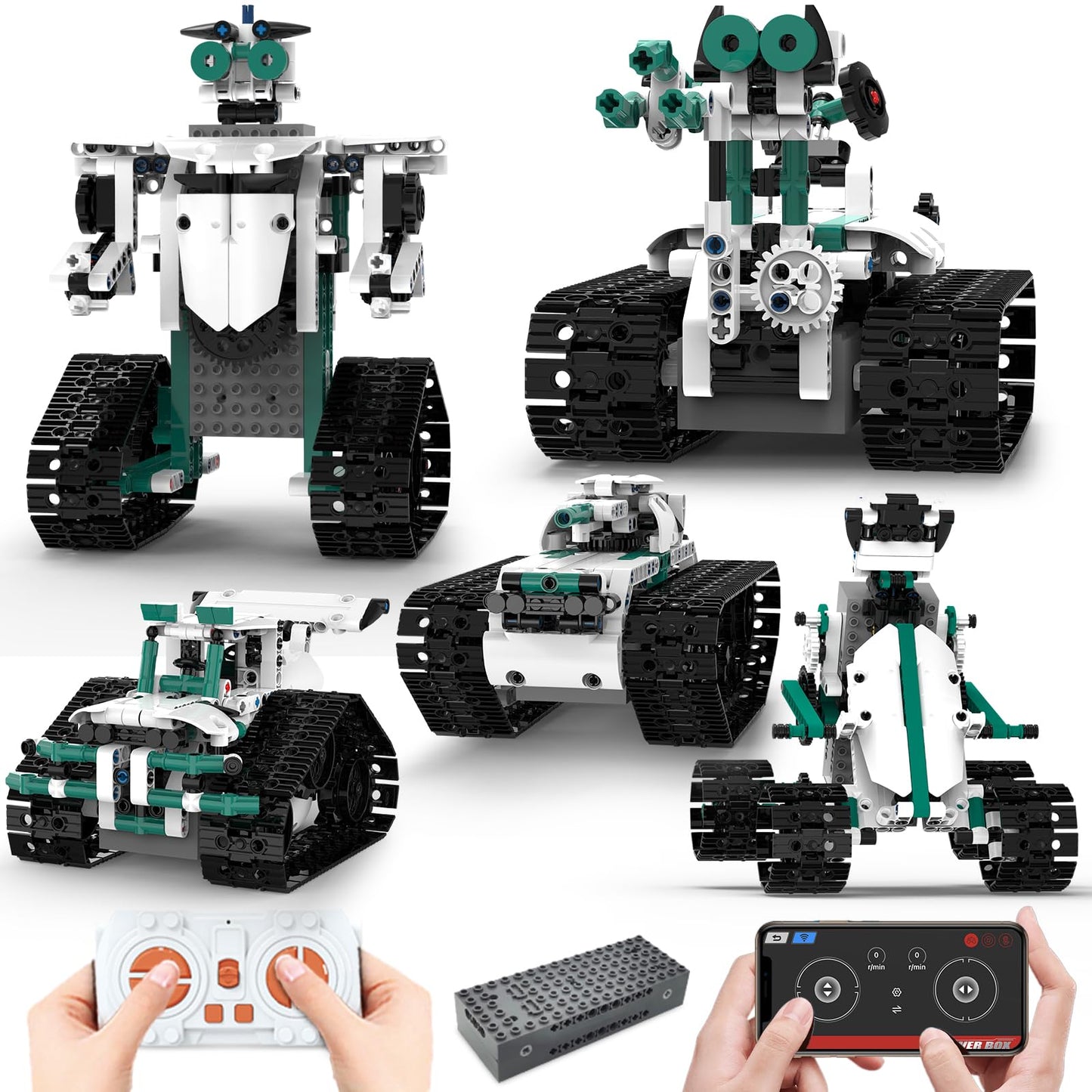 BEHOWL 13-in-1 Technique Building Blocks Set | Remote & App Controlled 550 PCS