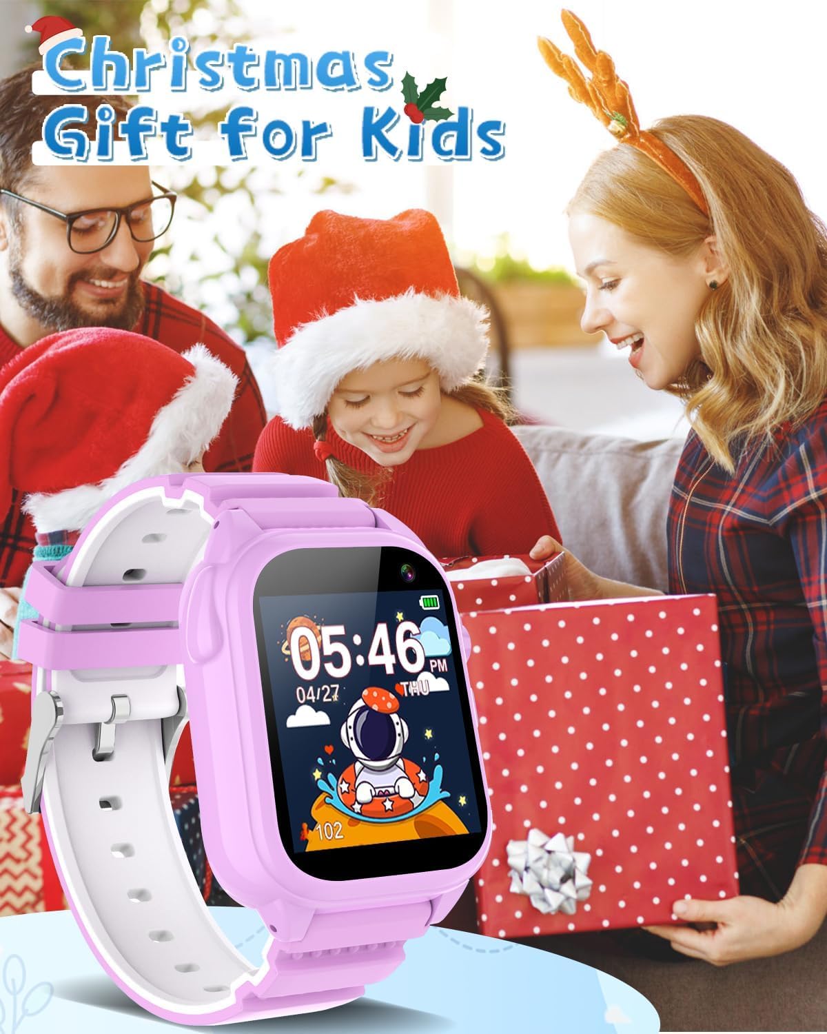 BEIARA Waterproof Kids Smart Watch 3-12 | 26 Games, HD Camera, Pedometer