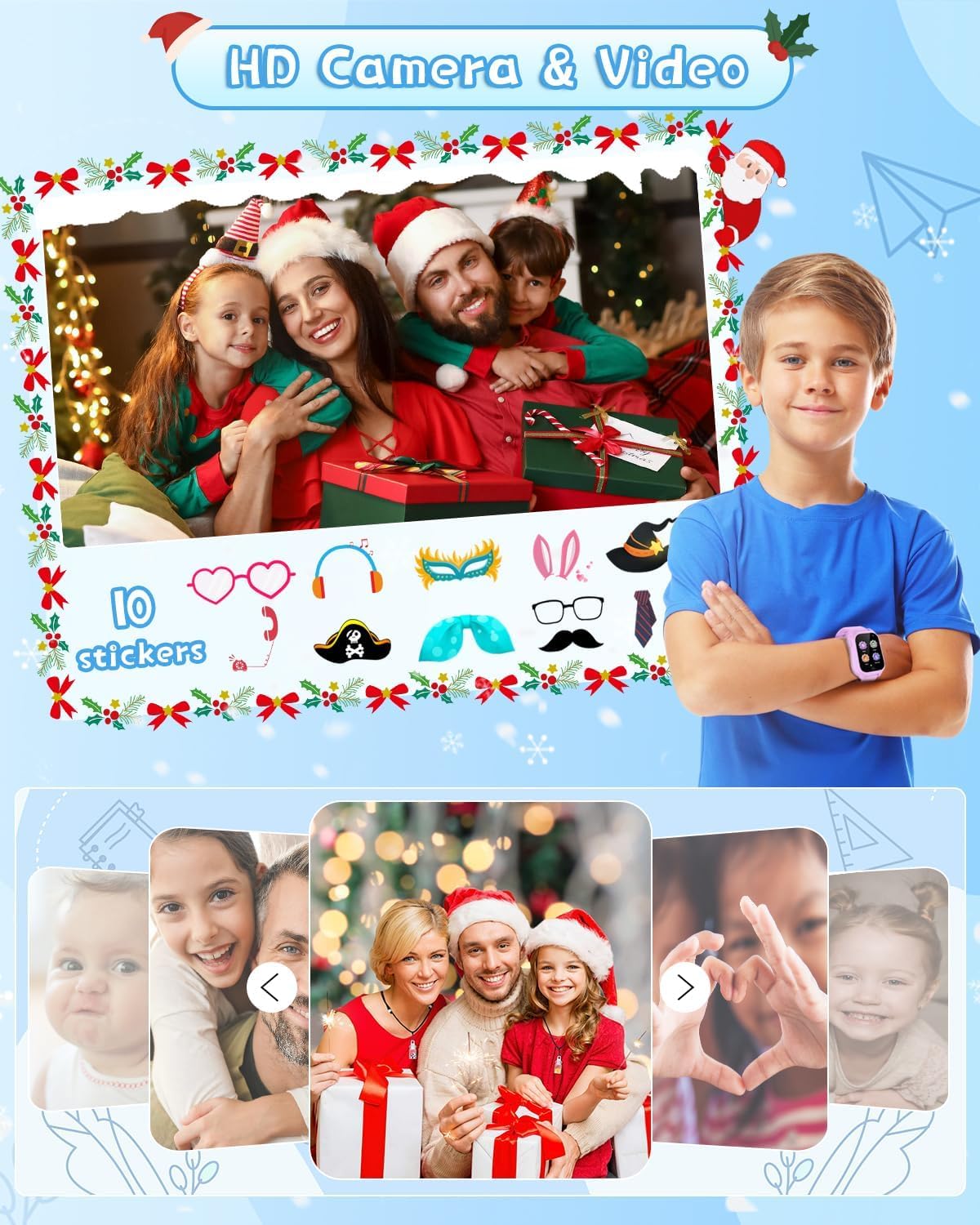 BEIARA Waterproof Kids Smart Watch 3-12 | 26 Games, HD Camera, Pedometer