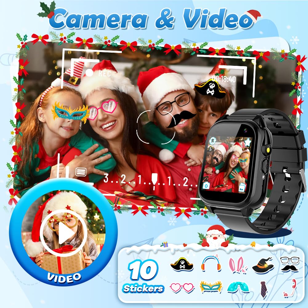 BEIARA Waterproof Kids Smart Watch | 1.44-Inch HD Touchscreen, IP67, Camera & 26 Games