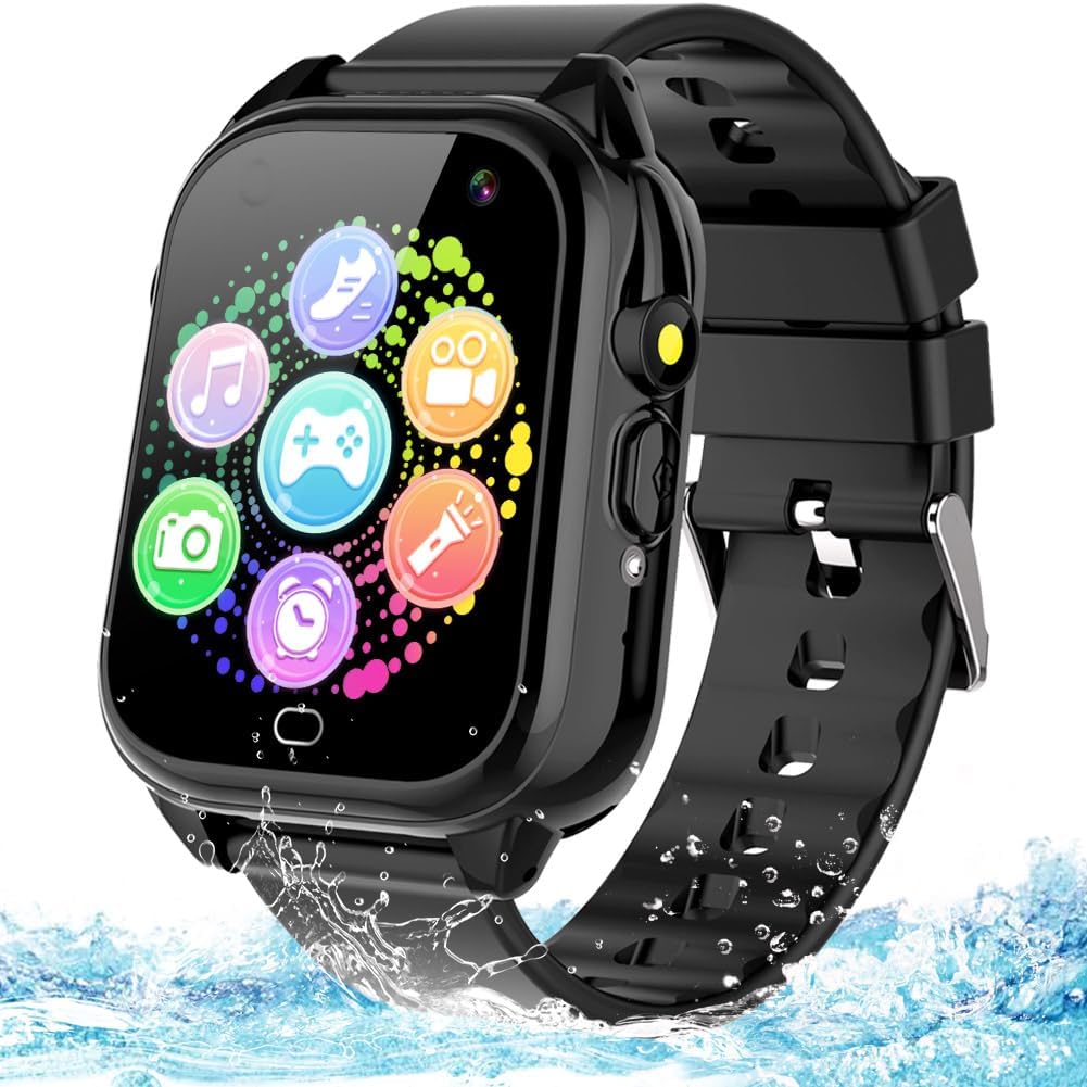 BEIARA Waterproof Kids Smart Watch | 1.44-Inch HD Touchscreen, IP67, Camera & 26 Games