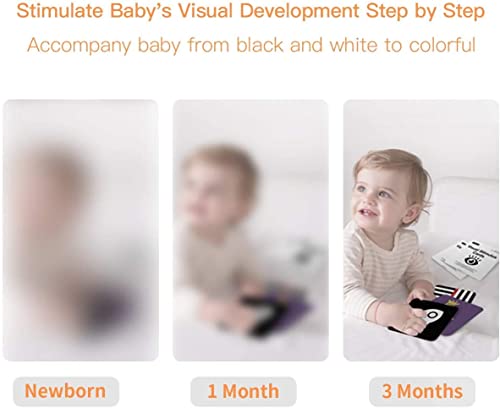 beiens High-Contrast Baby Flashcards – 80 Pcs, 160 Pages | Visual Stimulation Cards for Babies 0-36 Months